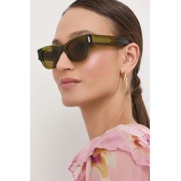 Saint Laurent ochelari de soare femei, culoarea verde