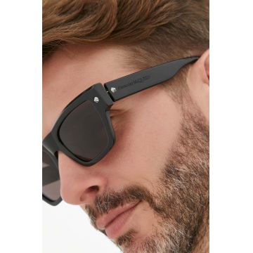 Alexander McQueen ochelari de soare barbati, culoarea negru