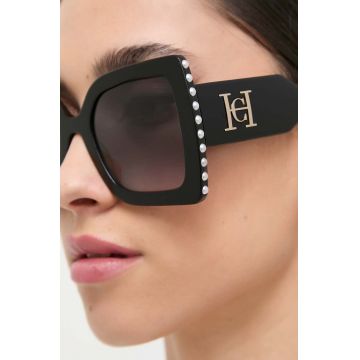 Carolina Herrera ochelari de soare femei, culoarea negru