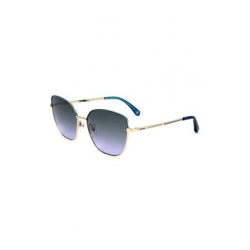 Ochelari de soare cat-eye cu rama metalica