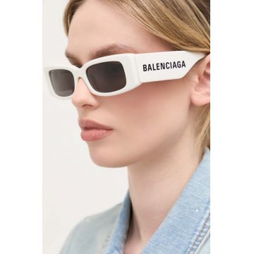 Balenciaga ochelari de soare femei, culoarea alb Balenciaga ochelari de soare femei, culoarea alb