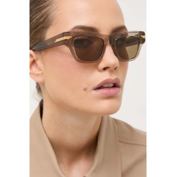 Bottega Veneta ochelari de soare femei, culoarea maro