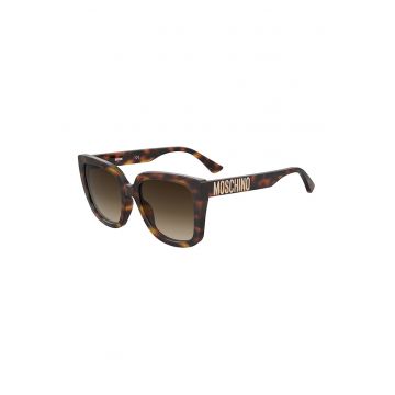 Love  Ochelari de soare patrati cu aspect tortoise - Maro inchis/Maro scortisoara