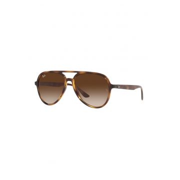 Ochelari de soare aviator unisex cu lentile in degrade - Maro
