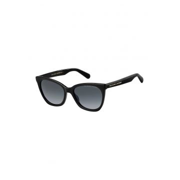 Ochelari de soare cat-eye cu detalii logo - Negru/Albastru ultramarin