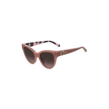 Ochelari de soare cat-eye cu detalii logo