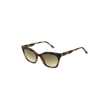 Ochelari de soare cat-eye cu lentile in degrade - Negru/Kaki