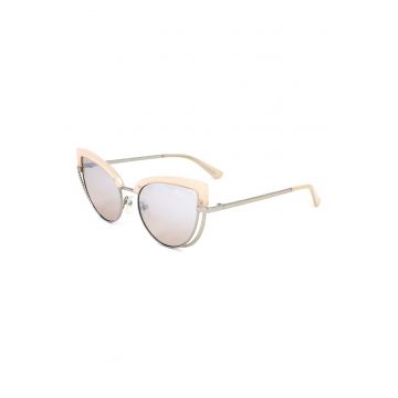 Ochelari de soare cat-eye cu rama metalica