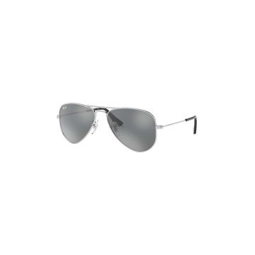 Ray-Ban ochelari de soare copii Junior Aviator culoarea gri, 0RJ9506S-Lustrzane