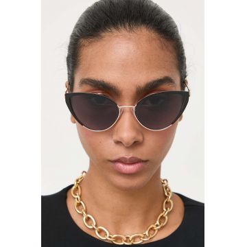 Love Moschino ochelari de soare femei, culoarea negru