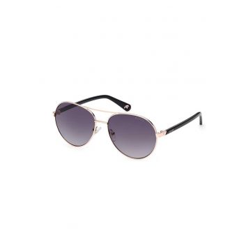 Ochelari de soare aviator unisex cu detalii logo