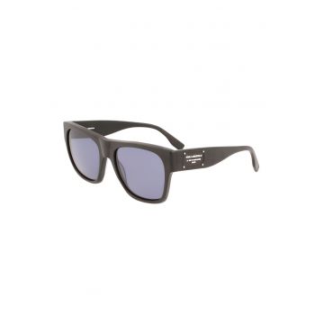 Ochelari de soare patrati unisex cu detalii logo