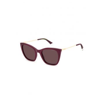 Ochelari de soare cat-eye polarizati - Auriu/Violet tyrian