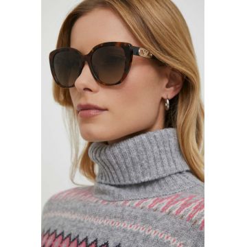 Emporio Armani ochelari de soare femei, culoarea maro