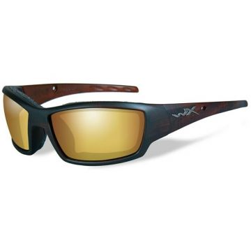 Ochelari de soare barbati Wiley X TIDE Pol Amber Gold Mirror Matte Hickory