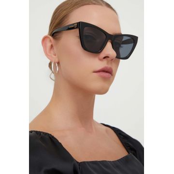 Love Moschino ochelari de soare femei, culoarea negru