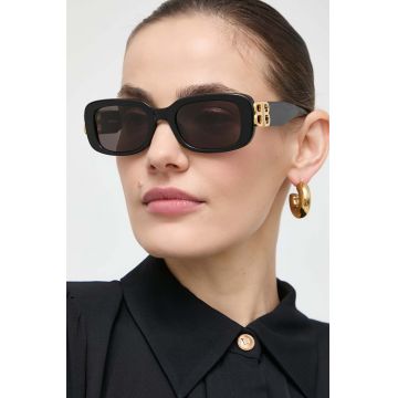 Balenciaga ochelari de soare femei, culoarea negru