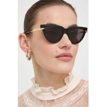 Bottega Veneta ochelari de soare femei, culoarea negru