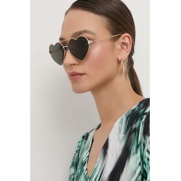 Gucci ochelari de soare femei, culoarea auriu