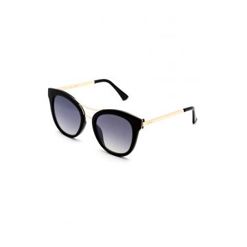 Ochelari de soare cat-eye cu rama metalica