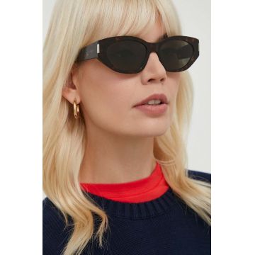 Saint Laurent ochelari de soare femei, culoarea maro