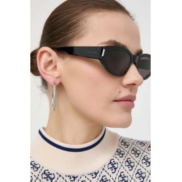 Saint Laurent ochelari de soare femei, culoarea negru