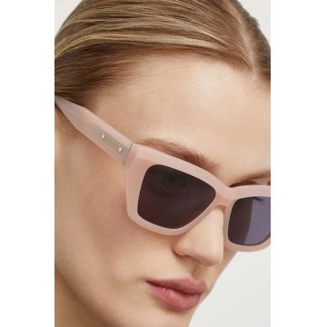 AllSaints ochelari de soare femei, culoarea roz