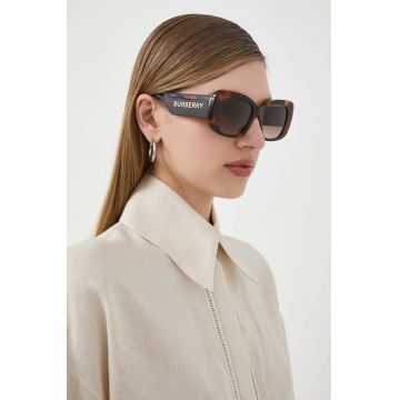 Burberry ochelari de soare femei, culoarea maro