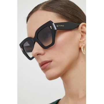 Etro ochelari de soare femei, culoarea negru