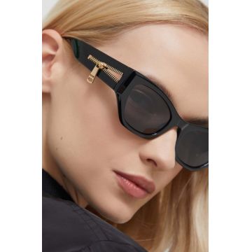 Moschino ochelari de soare femei, culoarea negru