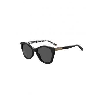 Ochelari de soare cat-eye cu detalii florale