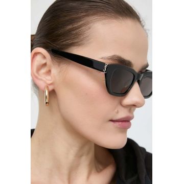 Saint Laurent ochelari de soare femei, culoarea negru