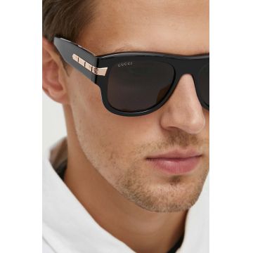 Gucci ochelari de soare barbati, culoarea negru, GG1517S