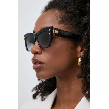 Balmain ochelari de soare femei, culoarea negru, BPS-101A