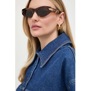 Bottega Veneta ochelari de soare femei, culoarea maro