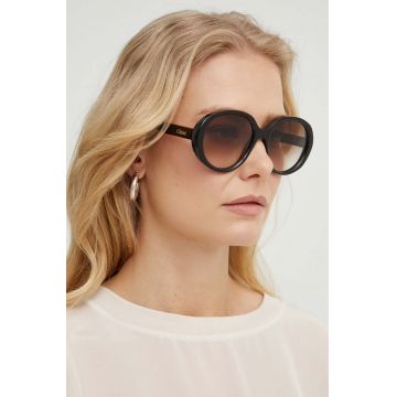 Chloé ochelari de soare femei, culoarea maro, CH0221S
