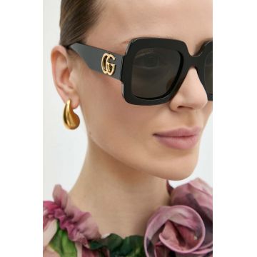 Gucci ochelari de soare femei, culoarea negru