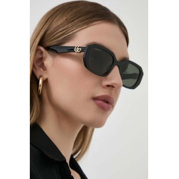 Gucci ochelari de soare femei, culoarea negru