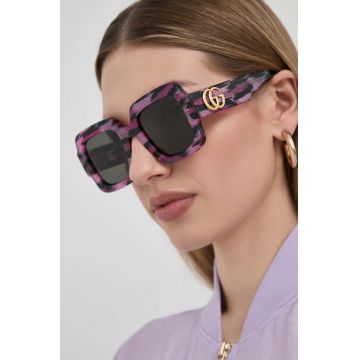 Gucci ochelari de soare femei, culoarea violet