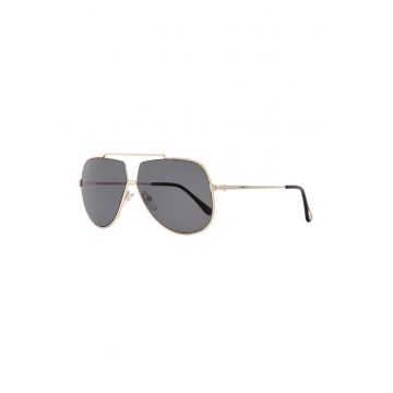 Ochelari de soare aviator cu rama metalica