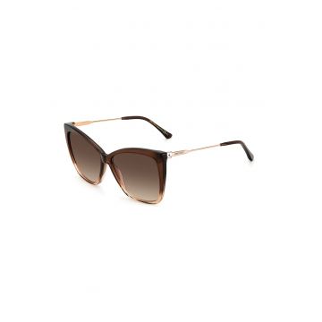 Ochelari de soare cat-eye cu rama metalica Seba