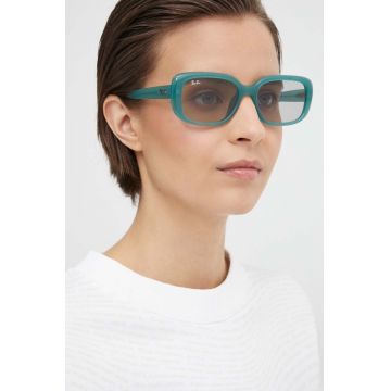 Ray-Ban ochelari de soare femei, culoarea verde, 0RB4421D