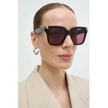 Alexander McQueen ochelari de soare femei, culoarea negru, AM0440S
