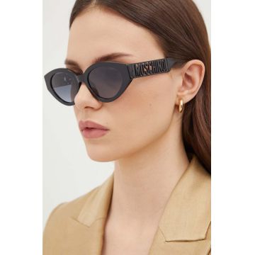 Moschino ochelari de soare femei, culoarea negru