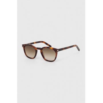 Saint Laurent ochelari de soare culoarea maro, SL 28