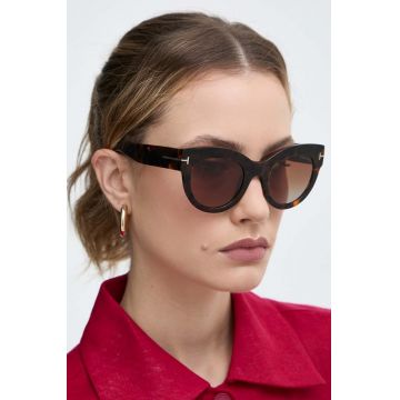 Tom Ford ochelari de soare femei, culoarea maro, FT1063_5152T