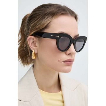 Tom Ford ochelari de soare femei, culoarea negru, FT1063_5101C