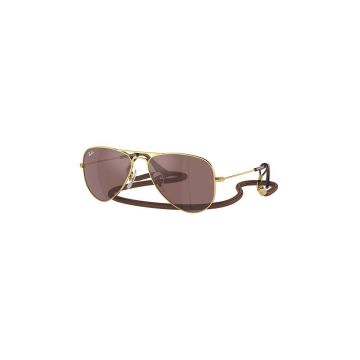 Ray-Ban ochelari de soare copii JUNIOR AVIATOR culoarea maro, 0RJ9506S