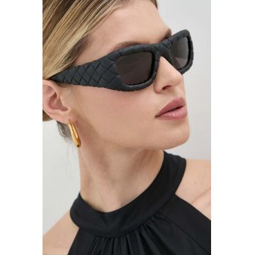 Bottega Veneta ochelari de soare femei, culoarea negru, BV1303S