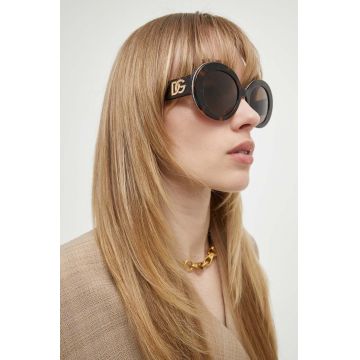 Dolce & Gabbana ochelari de soare femei, culoarea maro, 0DG4448
